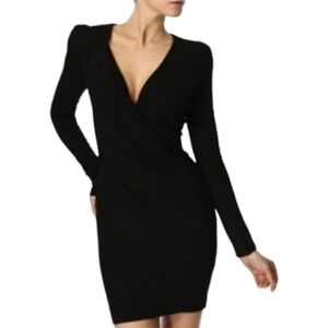 French Connection sexy black dress. Light shoulder pad puff. Size 2 Haul #1